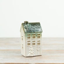 Load image into Gallery viewer, Traditional Green Porcelain LED Christmas House