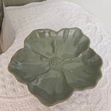 Load image into Gallery viewer, Sage Green Flower Dish