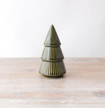 Load image into Gallery viewer, Rich Green Ribbed Christmas Tree Ornament