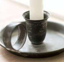 Load image into Gallery viewer, Grey Metal Candle Holder