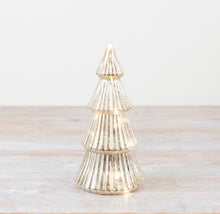 Load image into Gallery viewer, Gold Glass LED Christmas Tree Decoration