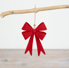 Load image into Gallery viewer, Red Velvet Bow Tree Hanger