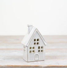 Load image into Gallery viewer, White Ceramic LED House Ornament