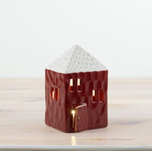 Load image into Gallery viewer, Red and Gold LED Minature House