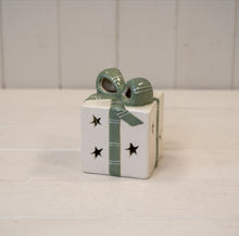 Load image into Gallery viewer, White & Green Led Christmas Parcel Ornaments