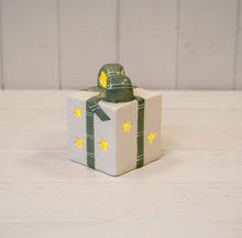 Load image into Gallery viewer, White & Green Led Christmas Parcel Ornaments