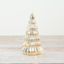 Load image into Gallery viewer, Gold Ribbed LED Christmas Tree Ornament