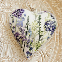 Load image into Gallery viewer, Lavender Floral Hanging Heart