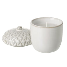 Load image into Gallery viewer, White Porcelain Pinecone Candle