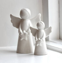 Load image into Gallery viewer, White Ceramic Angel Christmas Ornament
