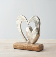 Load image into Gallery viewer, Double Heart on Plinth
