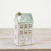 Load image into Gallery viewer, Traditional Green Porcelain LED Christmas House
