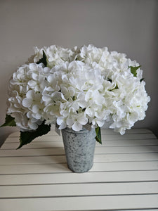 Hydrangea White Faux Stem