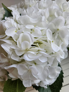 Hydrangea White Faux Stem