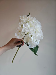 Hydrangea White Faux Stem