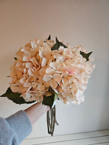 Hydrangea Blush Cream Faux Stem