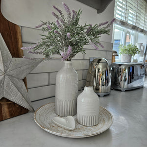 Round Wooden Patterned Tray