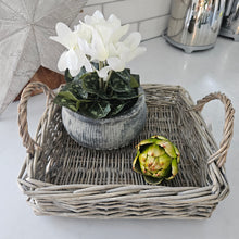 Load image into Gallery viewer, Grey Washed Stone Ribbed Planter
