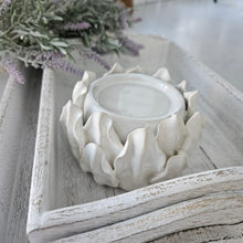 Load image into Gallery viewer, White Artichoke Pillar Candle Holder
