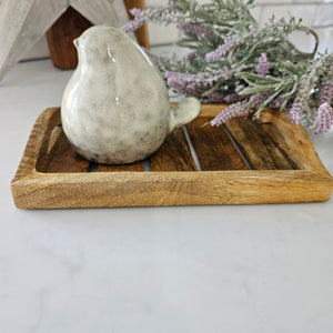 Cream Bird Ornament