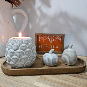 Minature Neutral Glazed Pumpkins