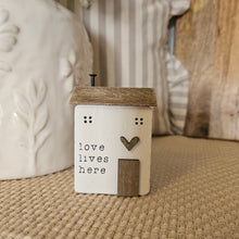 Load image into Gallery viewer, Love Lives Here Wooden House
