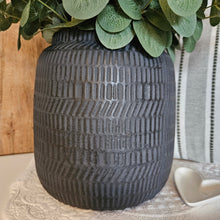 Load image into Gallery viewer, Bronte Black Terracotta Vase
