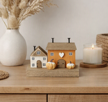 Load image into Gallery viewer, Autumn Wooden Pumpkin House
