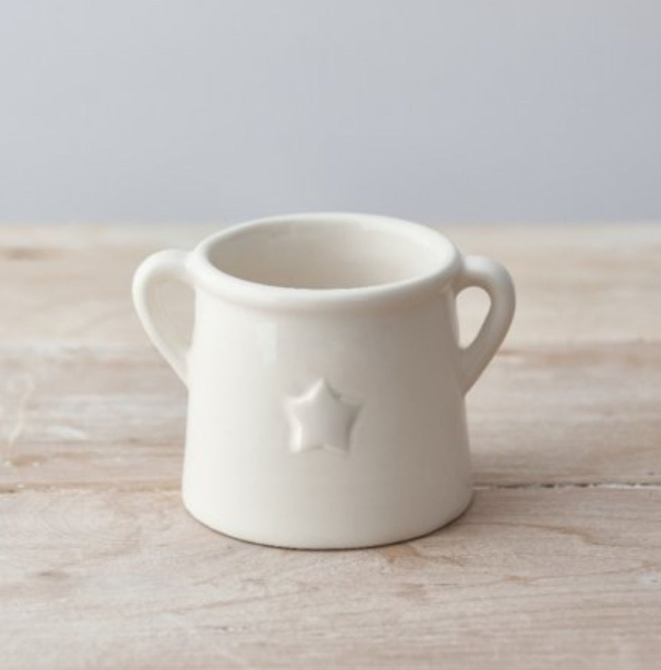 Star Embossed Plant Pot