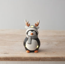 Load image into Gallery viewer, Percival Penguin Ceramic LED Christmas Ornament
