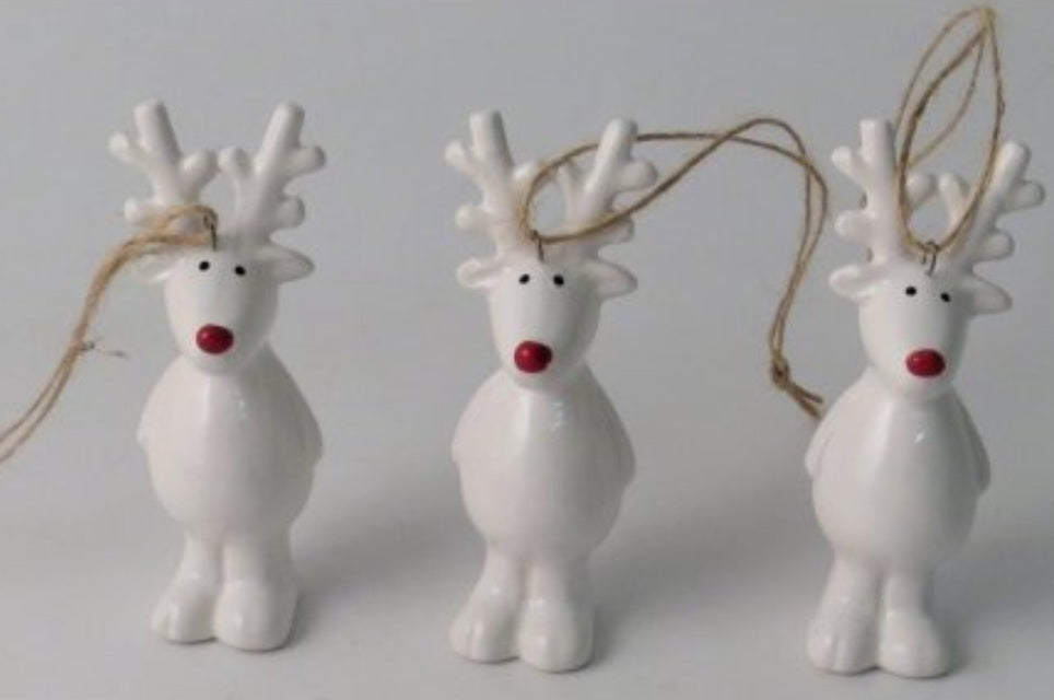 Ceramic Reindeer Tree Decoration