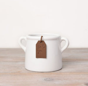 White Short Pot