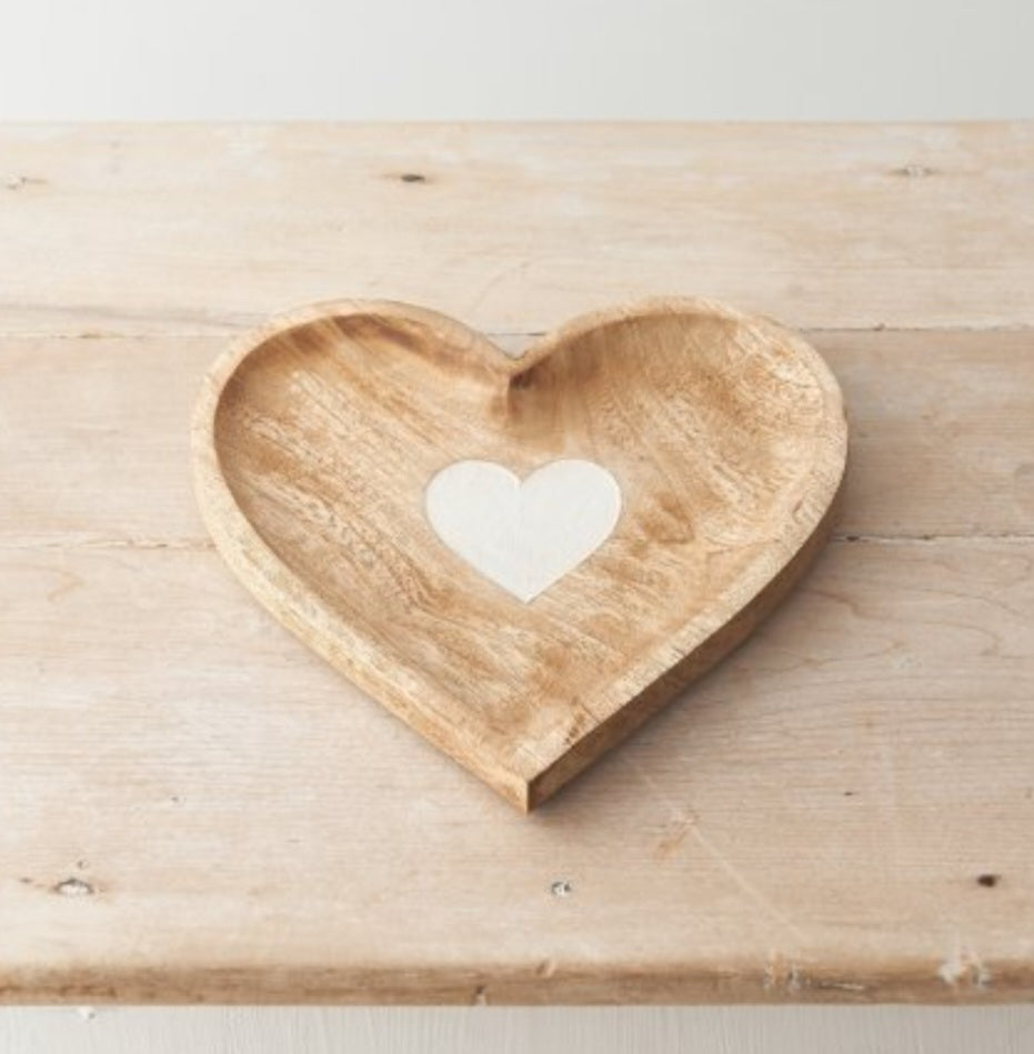 Wooden Heart Tray