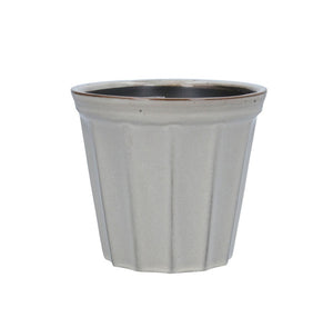 Grey Ribbed Pot Cover