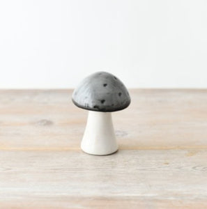 Round Grey Ceramic Mushroom