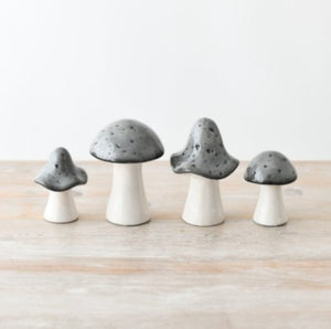 Round Grey Ceramic Mushroom