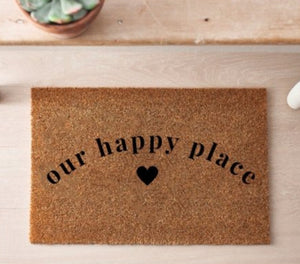 Our Happy Place Door Mat