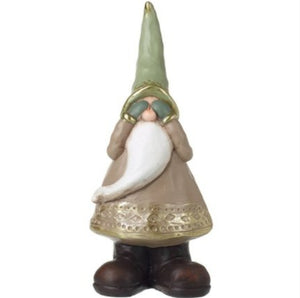 Santa Gonk Ornament Hiding Eyes