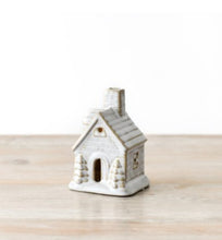 Load image into Gallery viewer, Neutral Ceramic Glazed LED Christmas House
