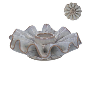 Taupe Frill Candle Holder