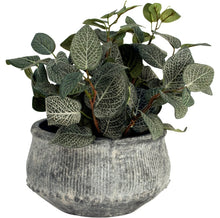Load image into Gallery viewer, Grey Washed Stone Ribbed Planter
