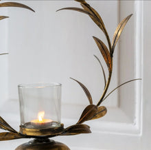 Load image into Gallery viewer, Golden Laurel Leaf Candleholder
