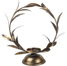 Load image into Gallery viewer, Golden Laurel Leaf Candleholder

