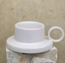 Load image into Gallery viewer, White Ceramic Polperro Tealight Holder
