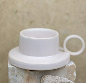 White Ceramic Polperro Tealight Holder