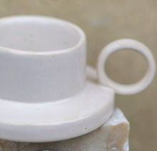 Load image into Gallery viewer, White Ceramic Polperro Tealight Holder
