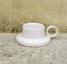 Load image into Gallery viewer, White Ceramic Polperro Tealight Holder
