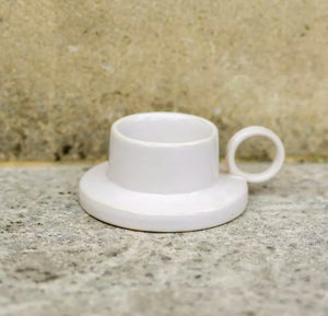 White Ceramic Polperro Tealight Holder