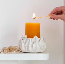 Load image into Gallery viewer, White Artichoke Pillar Candle Holder
