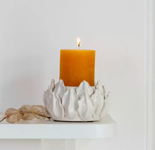 Load image into Gallery viewer, White Artichoke Pillar Candle Holder
